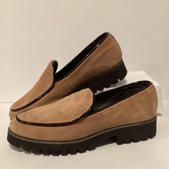 Donald J. Pliner Tan Suede Loafers - Picture 1 of 16
